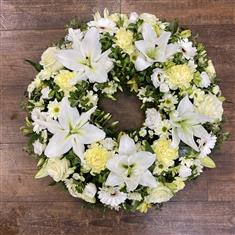 Lemon &amp; White Wreath