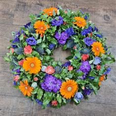 Orange &amp; Purple Wreath