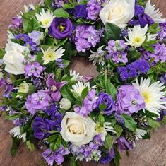 Purple &amp; White Wreath