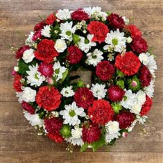 Red and White Wreath