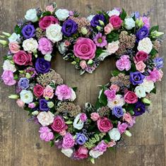 Purple and Pink Loose Open Heart 
