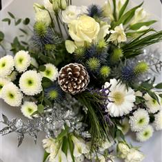 Cool Winter florist choice hand tie