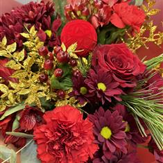 Traditional Christmas florist choice hand tie 