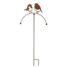 Rustic Metal Garden Balancing Stake with birds