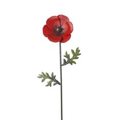 Metal Poppy Garden Stake
